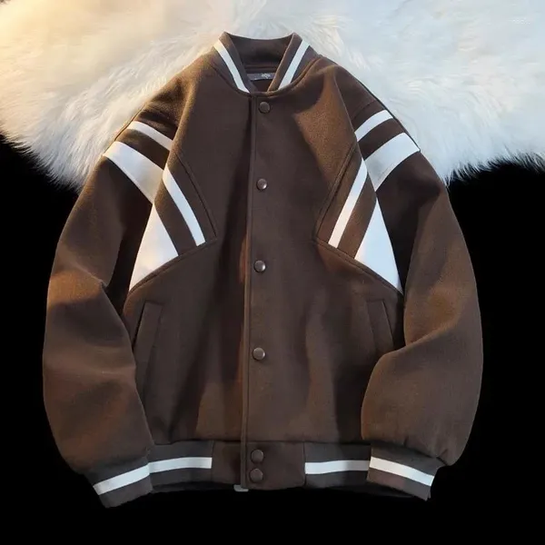 Damenjacken High Street Baseballjacke Herren 2024 Frühling Herbst American Vintage Hip Hop Stil Lose Paar Übergroße Mäntel