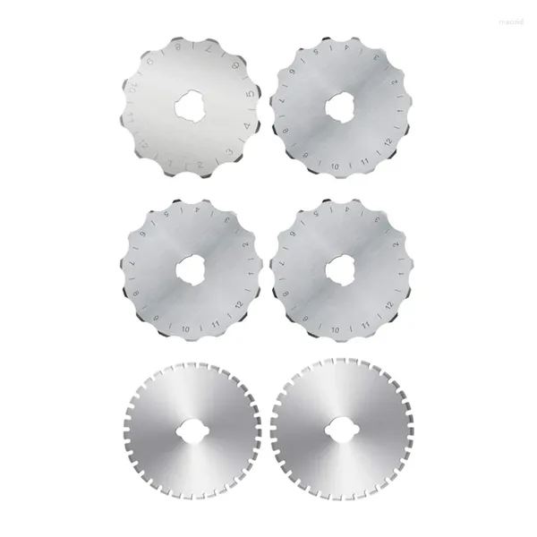 45 mm Häkelkanten-Rotationsschneiderklingen, Überspringstich-Perforations-Ersatzklingen, 6er-Pack, einfache Installation