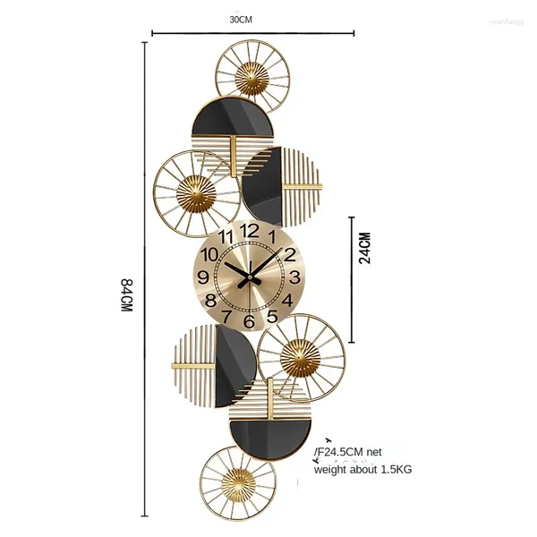 Relógios de parede luz luxo casa design moderno arte cor ouro simples moda digital relógio silencioso criativo pendurado decoração