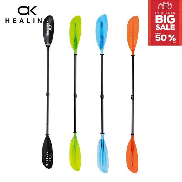 2 sezioni Kayak Pagaia Gonfiabile Kayak Remi Doppie Lame Albero in fibra di vetro Barche Canoa Kayak Strumento Nave dal Russo 240127