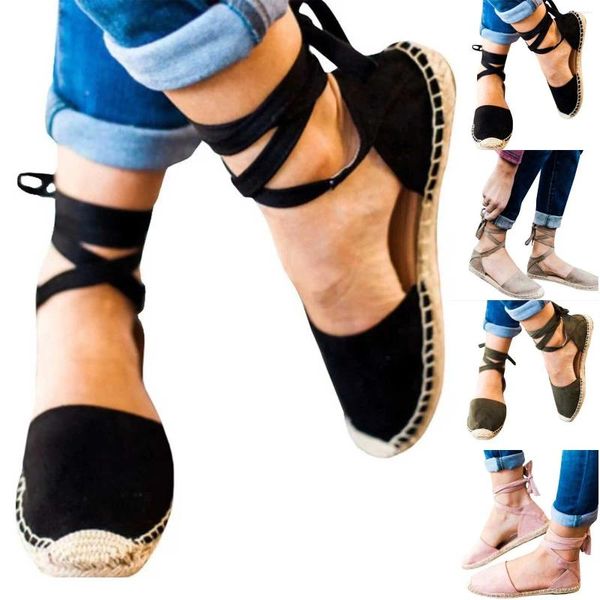 Sandali Scarpe da donna Stringate per le vacanze estive con cinturino piatto grosso da donna taglia 12