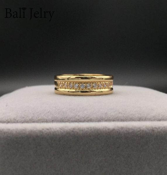 Anello di gioielli in argento 925 di moda con pietre preziose di zirconi Anelli di colore oro Ornamenti regalo per le donne Accessori per feste di fidanzamento di nozze8881853