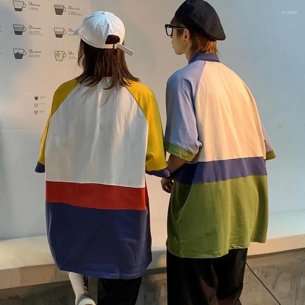 Camisetas femininas de manga curta casal t-shirts dos desenhos animados impresso adolescentes chique all-match streetwear estilo coreano criativo colorido legal casual