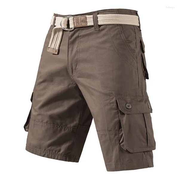 Männer Shorts Herren Sommer Baumwolle Casual Cargo Hip Hop Streetwear Luxus Y2K Solide 6 Taschen Hombre Bermuda Männlich