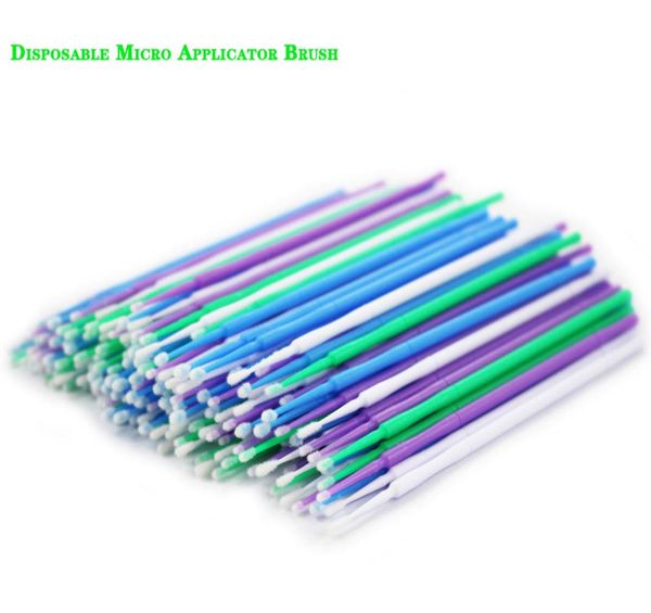 100 pezzi di forniture dentali monouso micro applicatore bastoncini per innesto di ciglia bastoncini pieghevoli lunghezza regolabile2765545