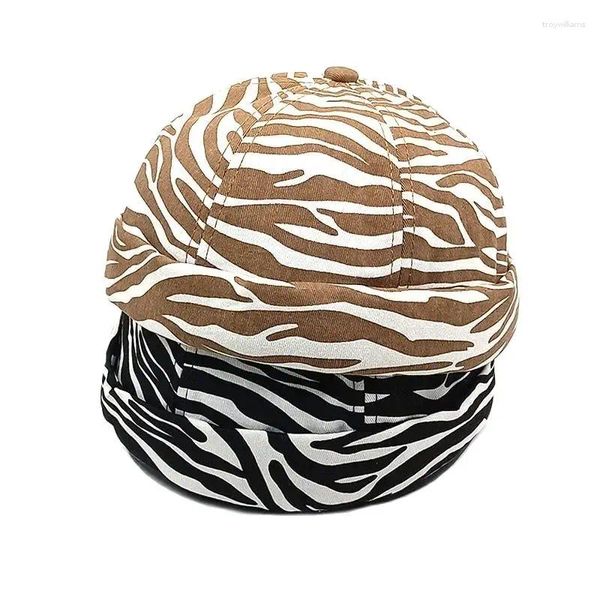 Berretti Four Seasons Cotton Cartoon Striped Docker Cap Cappello senza tesa Beanie Landlord Sailor Uomini e donne 117