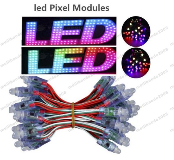 Yeni DC5V 12mm WS2811 LED Pixel Modül IP68 Su Geçirmez Tam Renk Dizesi Noel LED Işık Adresinden 2811 IC MYY2840064