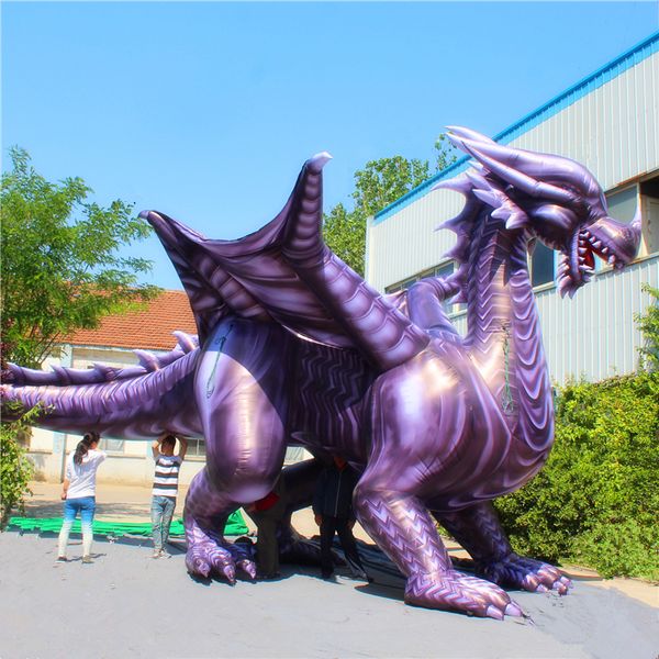wholesale 10 ml (33 piedi) Con ventilatore Gigante Grande Gonfiabile Cinese Dargon Drago Gonfiabile Dino Dinosauro Gonfiabile Tyrannosaurus Rex per la Decorazione della Parata