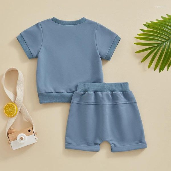 Set di abbigliamento per bambini bambino outfit estivo Mama è la mia maglietta a maniche corte elastica pantaloncini in vita elastico 2 pezzi set di vestiti