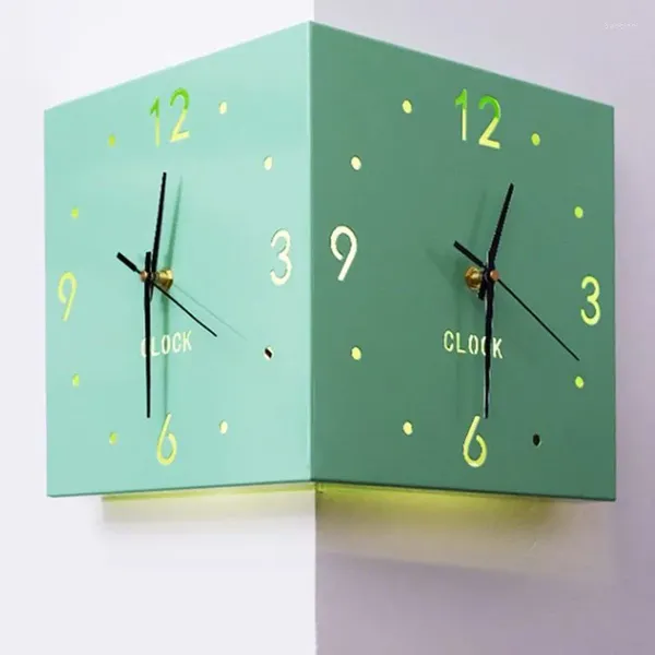 Orologi da parete Giallo Fantasia Design di grandi dimensioni Moderno Luminoso Digitale Nordico Reloj De Pared Para Sala Live Room Decor