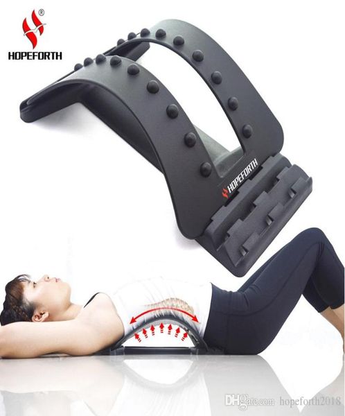 Hopeforth maca de massagem nas costas alongamento magia apoio lombar cintura pescoço relaxar dispositivo companheiro coluna alívio da dor quiropraxia3436757