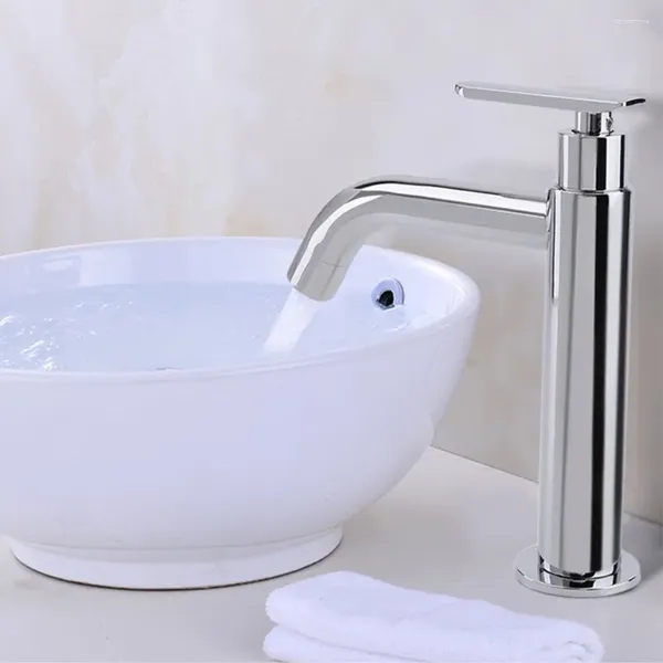 Badezimmer-Waschtischarmaturen, Waschbecken-Wasserhahn, 304 Edelstahl, Einhand-Küchen-Kaltwasser-Wascharmaturen, moderne Toilettenarmatur