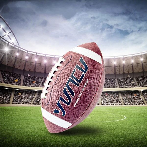 Boyut 9 Amerikan Futbolu PVC Anti -Kayma Giyim Dayanıklı Rugby Yetişkinler Grup Rekabet Eğitim Topu Açık Hava Spor Ekipmanları 6255