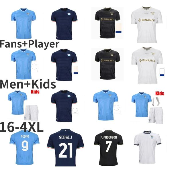 23 24 IMMOBILE Lazio Soccer Jerseys Maglie 2023 2024 LUIS BASTOS SERGEJ BADELJ LUCAS J.CORREA homens crianças ZACCAGNI MARUSIC BERISHA camisa de futebol 10º aniversário 16-4XL