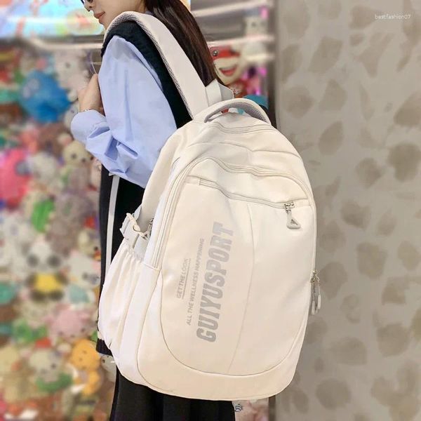 School Bags Cool Female High Capacity Laptop Student Bag Girl Travel Book Trendy Nylon Ladies Women Fashion College Backpack