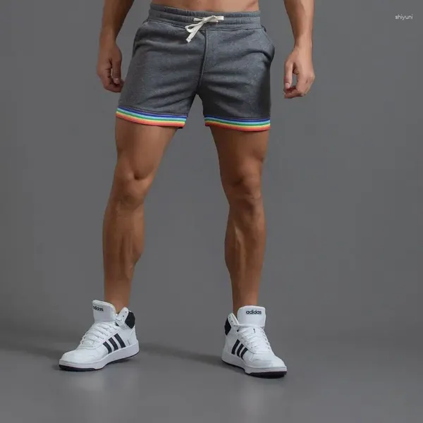 Herren-Shorts, unsichtbare Hose mit offenem Schritt, Outdoor-Sex, Mini-Herren-Workout mit Taschen, 12,7 cm, sportlich, sexy, Fitnessstudio, Baumwolle, Jogger, Jogginghose