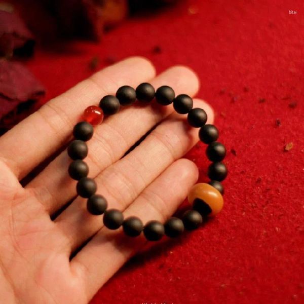 Strang Roter Achat Bodhi Samen Flexibler Ring Buddha Perlen Biegsames Temperament Duft Armband Weibliche Fingerspitzenverzierung