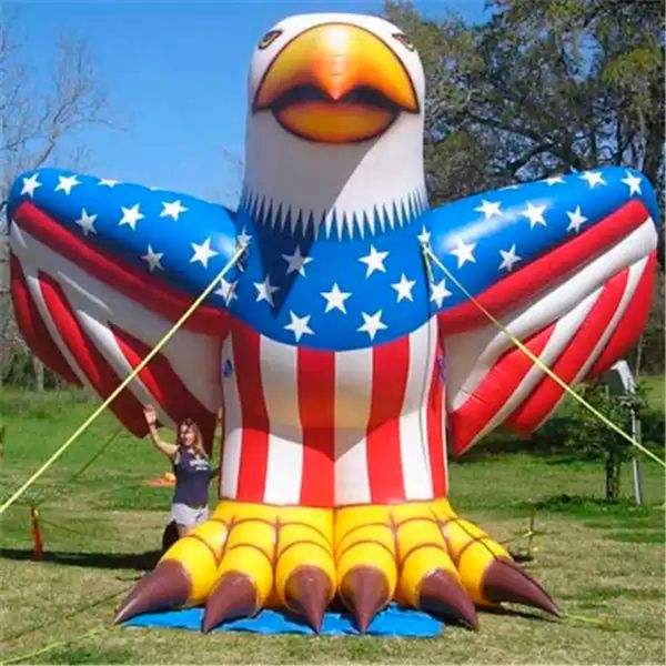 Atacado ao ar livre 7m 23 pés de altura gigante inflável águia modelo falcão animal mascote balão para publicidade
