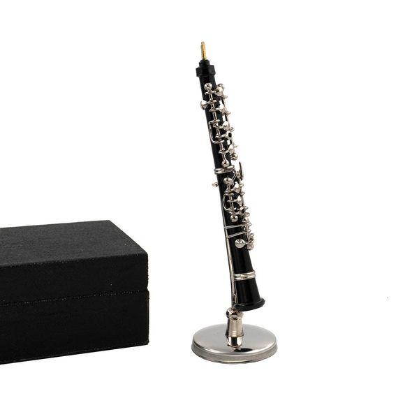 Miniatura in lega di oboe modello mini strumento musicale 112 casa delle bambole ob11 16 action figure accessori bjd decorazione della casa regalo 240129