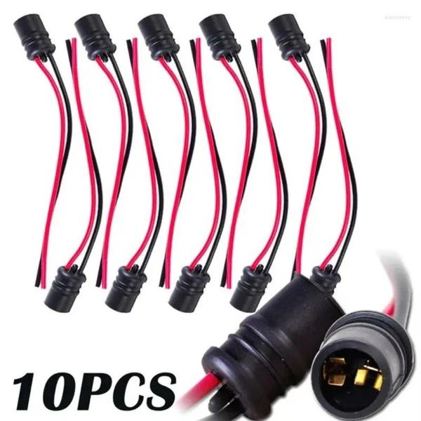 Sistema de iluminação t10 w5w carro cunha lâmpada soquete conector titular extensão led base da lâmpada plug10pcs