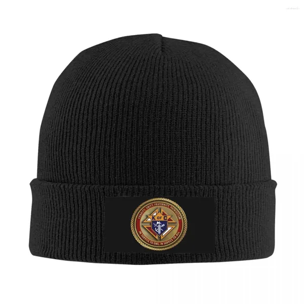 Berretti Cavalieri di Colombo Simbolo Skullies Berretti Berretti Freddo Inverno Caldo Uomo Donna Cappello a maglia Cappelli per cofano unisex per adulti