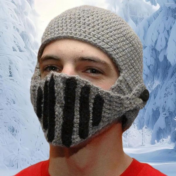 Berretti Cappello con barba lavorato a maglia Berretto freddo invernale Puntelli Pografia Vestito operato Berretto lavorato a maglia per festival in bicicletta Campeggio Sport da strada sulla neve