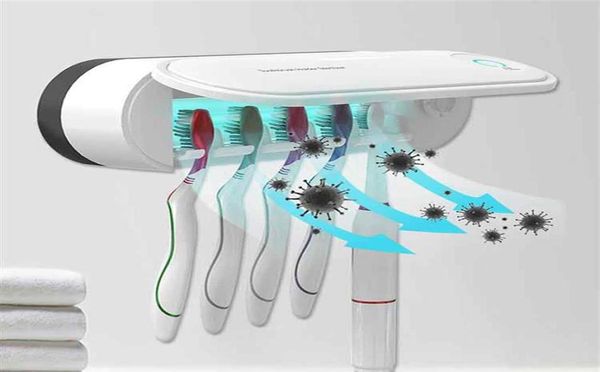 Epacket escova de dentes desinfetante esterilizador suporte UV esterilização doméstica secagem escovas de dentes rack309E317f2222414