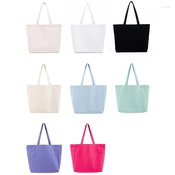 Sacolas de compras Shopper Tote Bag Hobo Bolsa de grande capacidade Branco / Preto / Bege / Roxo / Rosa Vermelha / Verde / Azul / Cor Original