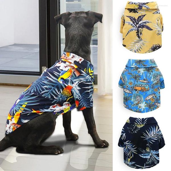 Abbigliamento per cani Abbigliamento Hawaii T-shirt per animali da spiaggia estiva per cani di taglia piccola, media e grande Cucciolo di gatto Chihuahua Schnauzer Abbigliamento Costume Cappotto