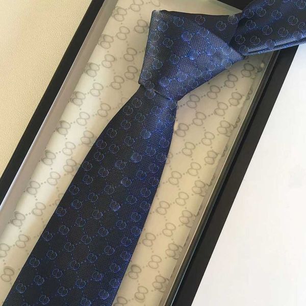 Design de moda caixa de lazer terno gravata fina masculina carta gravata de seda preto vermelho escuro azul escuro cor sólida jacquard festa casamento negócios tecido