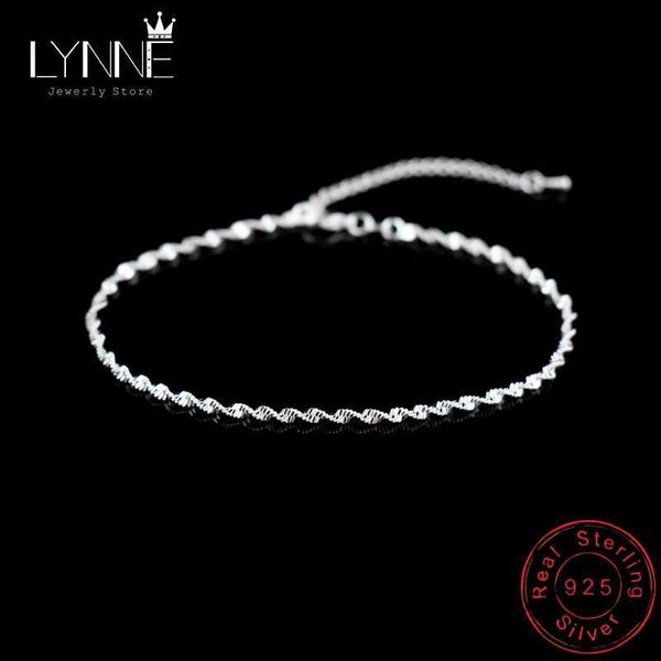 Cavigliere Moda intrecciata catena di tessuto per le donne cavigliera vendita calda 925 cavigliere in argento sterling braccialetto per le donne gioielli piede cavigliera a piedi YQ240208