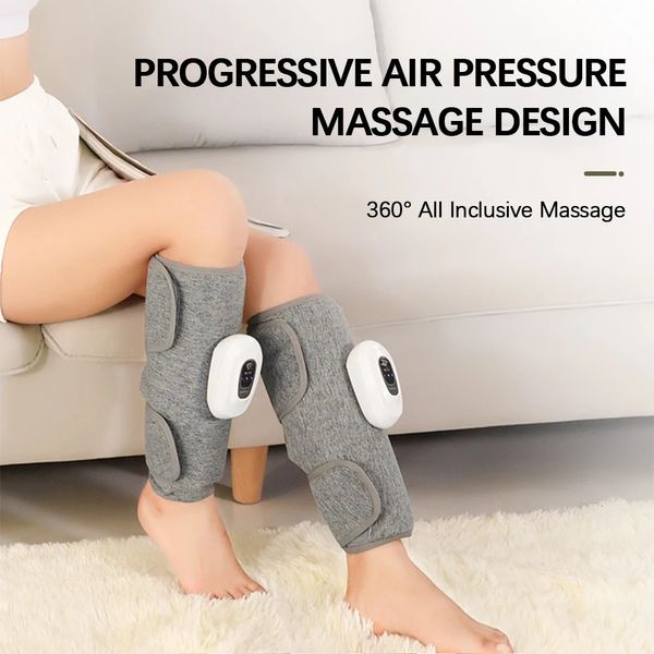 Massagem inteligente para pernas, 3 modos de vibração, compressão de ar para pernas, massageador elétrico sem fio, compressa de ar para pés, massagem de pressão de ar 240127
