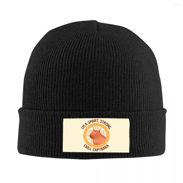 Berets Lustige Capybara Skullies Beanies Caps Cool Winter Warm Frauen Männer Strickmütze Erwachsene Unisex Motorhaube Hüte