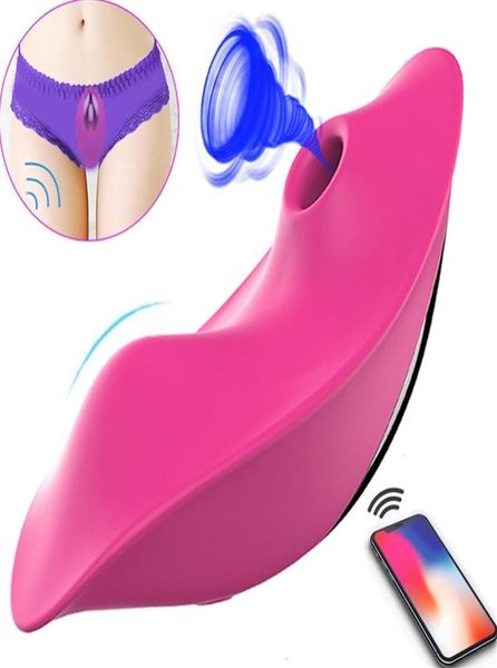 Massaggiatore giocattolo del sesso Mutandine Vibratore Invisibile Succhiare Donne Stimolazione del clitoride App Bluetooth Controllo wireless Capezzolo Giocattoli per adulti1751201217
