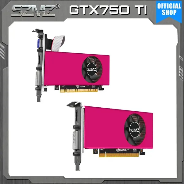 Видеокарты SZMZ GTX 750 Ti 4 ГБ видеокарта 750TI графическое оборудование низкопрофильный кронштейн для корпуса ITX Mini Placa De DDR5 128bit