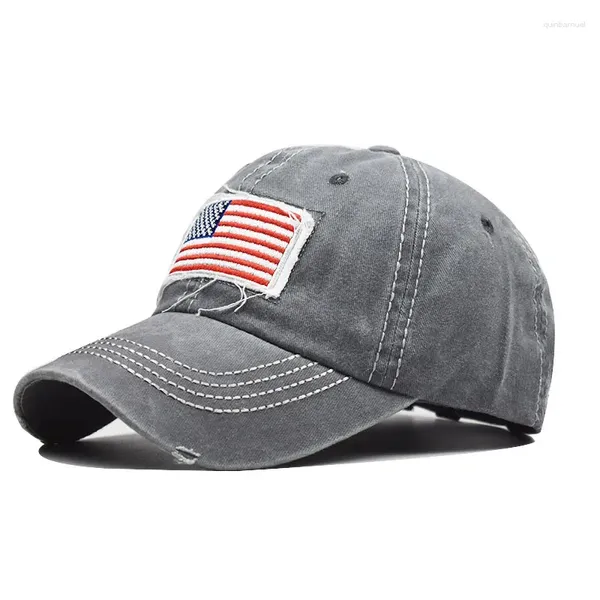 Ball Caps Frauen Baseball Kappe Gewaschene Baumwolle USA Flagge Stickerei Hüte Denim Jagd Sonnenhut Für Männer Outdoor Sport Visier Casual