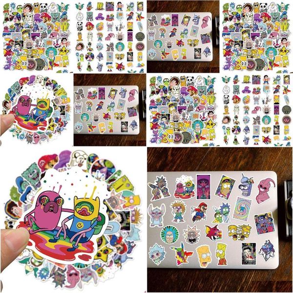 Adesivos de carro 50 pcs cartoon iti adesivo à prova d'água scooter laptop lage atacado entrega de gota celulares motocicletas acessórios exteriores dhwl7