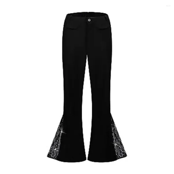 Herrenhosen Männer Vintage 60er 70er Jahre Glänzende Pailletten Ausgestellter Saum Cosplay Musik Festival Retro Disco Ausgefallene Hose