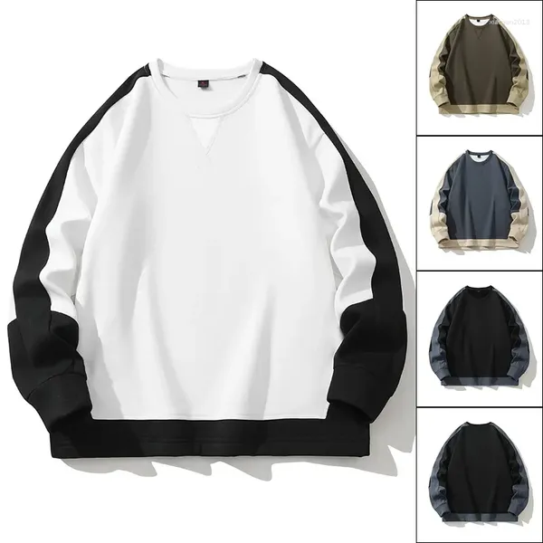 Hoodies masculinos 2024 outono casal suéter quantos estilo hong kong grande gola redonda