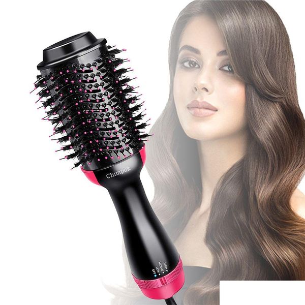 Curling Irons Secador de Cabelo Air Brush Styler e Volumizer Mulheres Mtifuncional Straightener Curler One Step Electric Blow 230504 Drop D Dhjyk