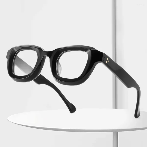 Occhiali da sole Cubojue Acetato Nero Occhiali da lettura Uomo Donna Spessa Occhiali vintage Montatura per occhiali da vista Maschile Grado tartaruga