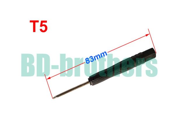 Chave de fenda preta de 83 mm T5 Drivers de parafuso Torx Abrir ferramenta para disco rígido Circuito da placa de abertura do telefone REPARO 7000PCSLOT9199272