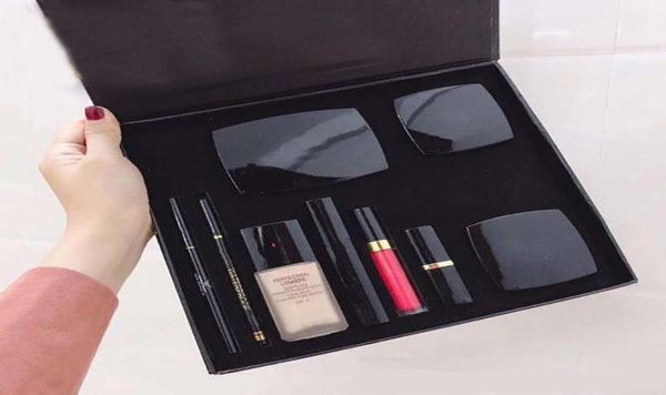 Goccia di alta qualità nuovi cosmetici correttore matita per sopracciglia fard rossetto matita per eyeliner set di trucco di alta qualità kit grande scatola3157549