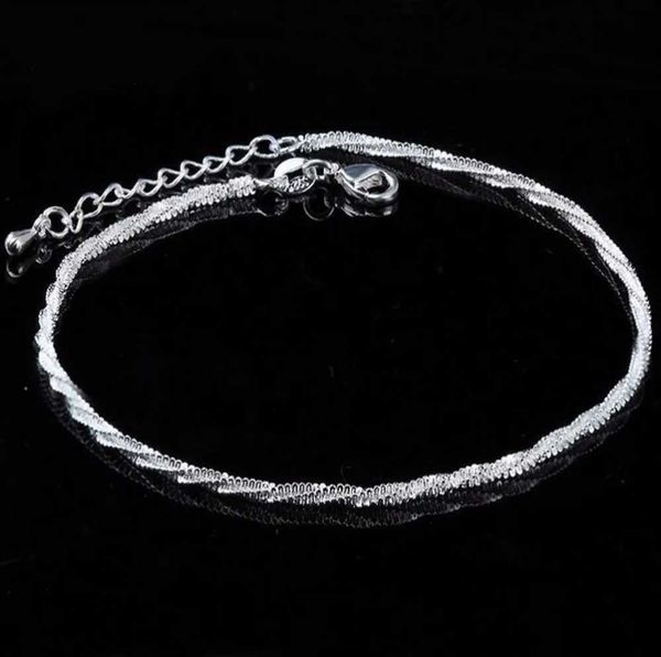 Hamsalı Hamsa S925 Damga Anklet Bilezik Bacakta Kadınlar Moda Plata Kaplama Döndürme Chian ayak kızı plaj bileklik yq240208