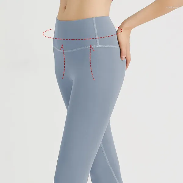 Leggings da donna T-line-free Bellissimi glutei Pantaloni da yoga fitness da corsa senza cuciture elastici a vita alta femminili sull'anca