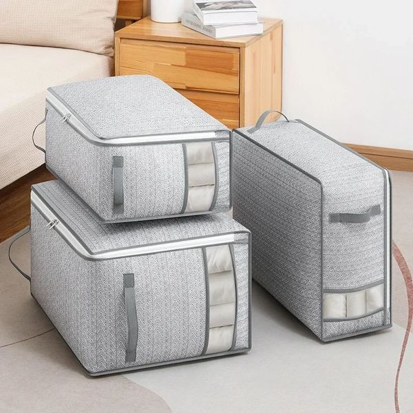 Kleidung Decke Tasche Organizer Hause Faltbare Quilt Schrank Kleidung Storag Taschen Für Vlies Kissen Kleiderschrank 240129