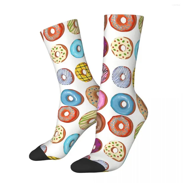 Herrensocken Lustige Liebhaber Donut Dessert Männliche Herren Damen Sommerstrümpfe Hip Hop