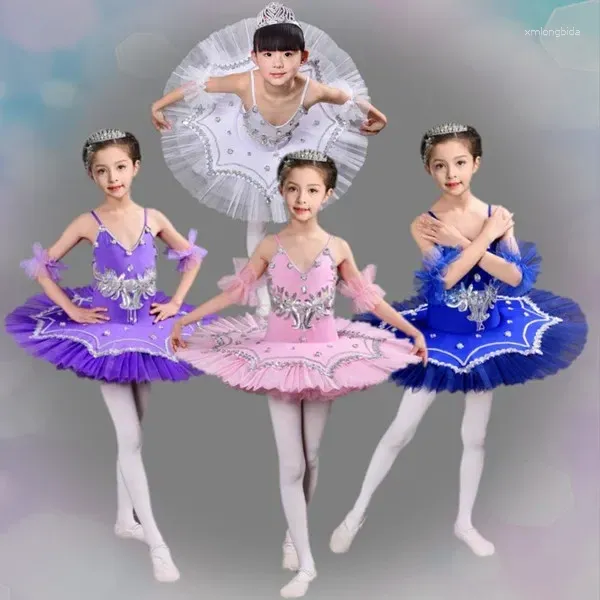 Gonna da balletto per bambini, abbigliamento da palcoscenico, spettacolo di danza del cigno, abito da ballerina, tutù professionale per ragazze