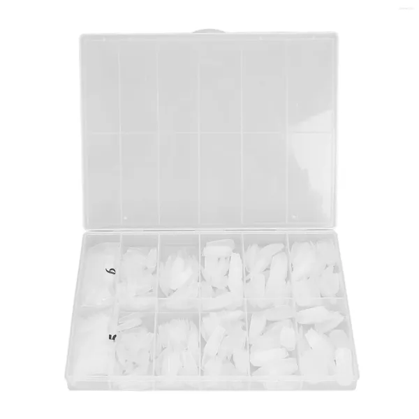 Prego gel dicas falsas cobertura completa vários tamanhos diy arte respirável nai com caixa de armazenamento para unhas acrílicas em casa