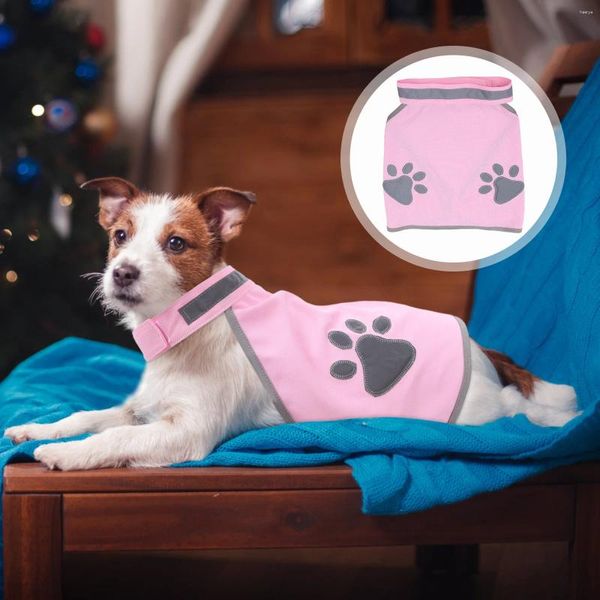 Vestuário para cães Pet colete reflexivo regatas ao ar livre para cães poliéster engrenagem coletes de segurança roupas